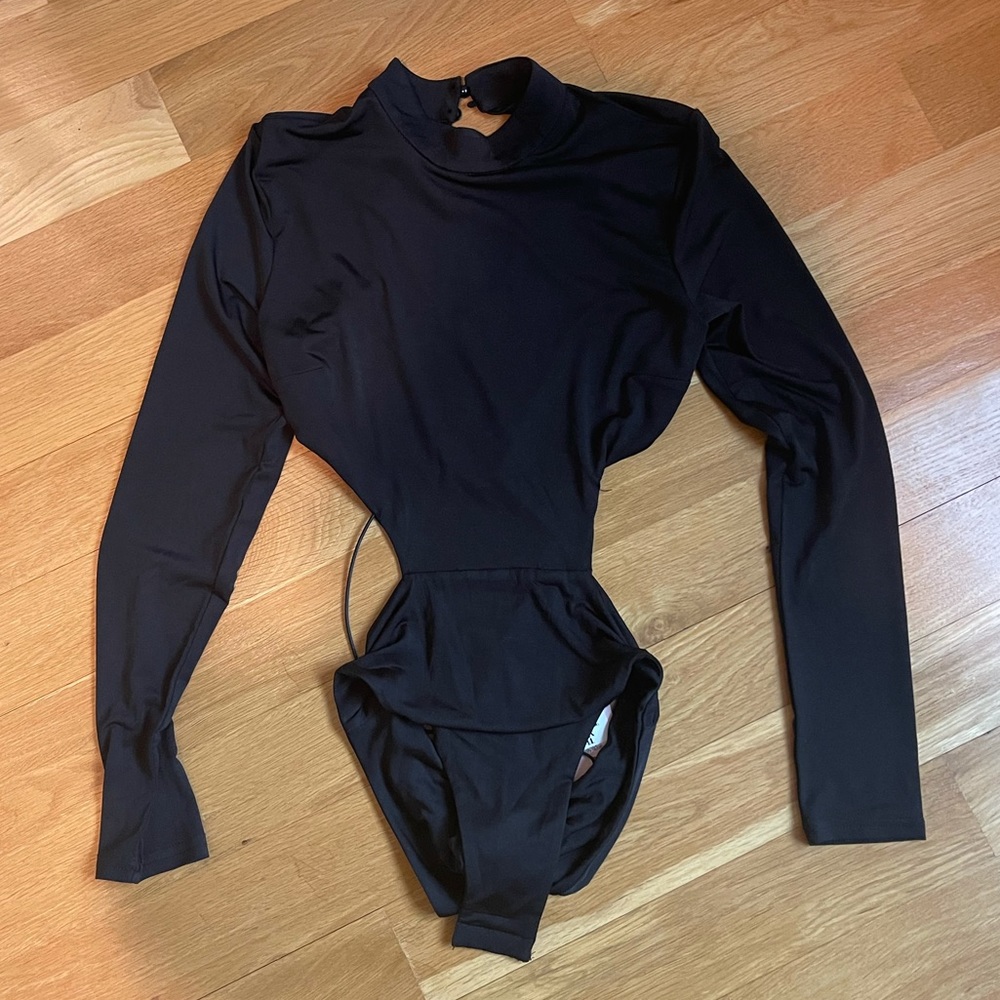 Tiger Mist Open Back Longsleeve Body Suit